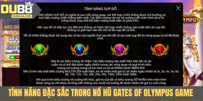 Tính năng đặc sắc trong nổ hũ Gates of Olympus game Tính năng đặc sắc trong nổ hũ Gates of Olympus game